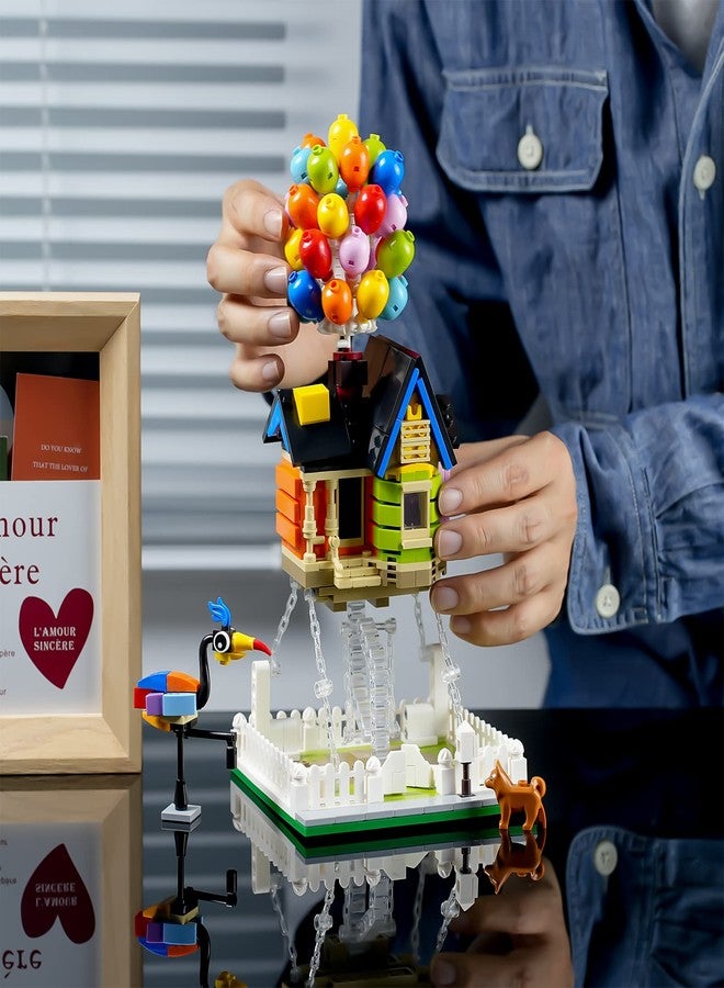 ENJBRICK مجموعة بناء منزل البالونات للأطفال من 8 إلى 14 سنة من ENJBRICK، 635 قطعة، مجموعة مكعبات بناء إبداعية، منحوتات تينسيغريتي - Image 2